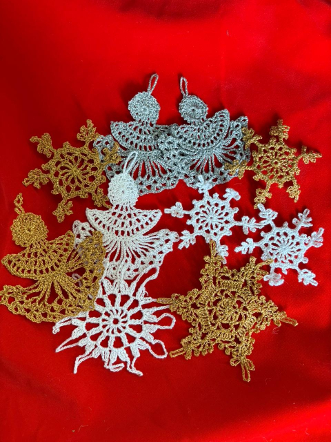 Crochet Angel and Snowflake (Set Of 10)